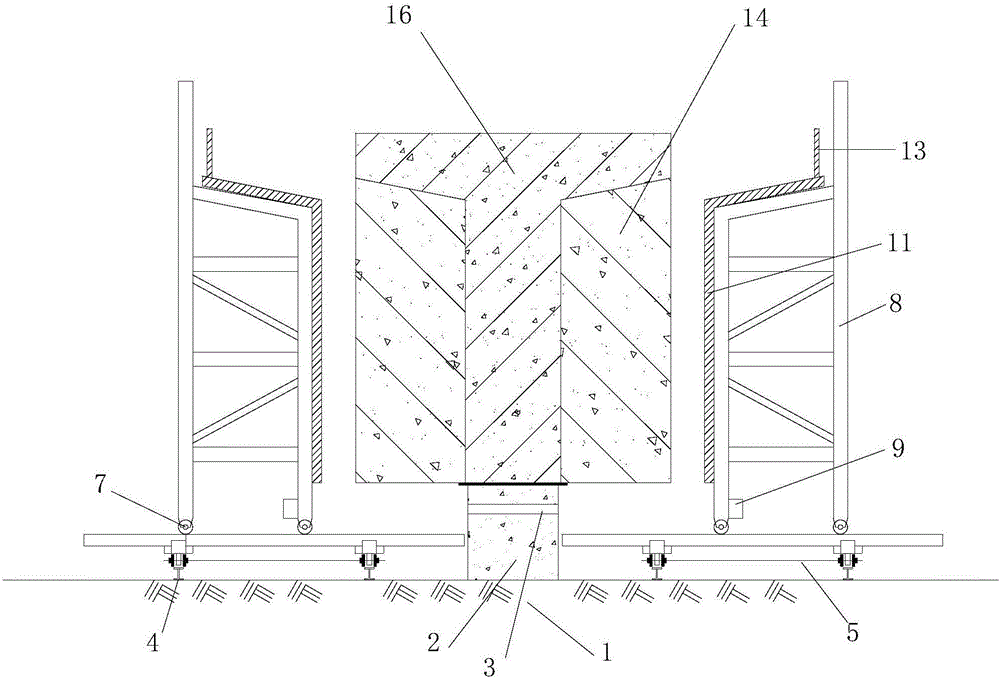 T-beam factory-like prefabricated supporting formwork system and construction method