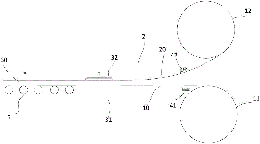 Processing method and device for waterproof paper face plasterboard