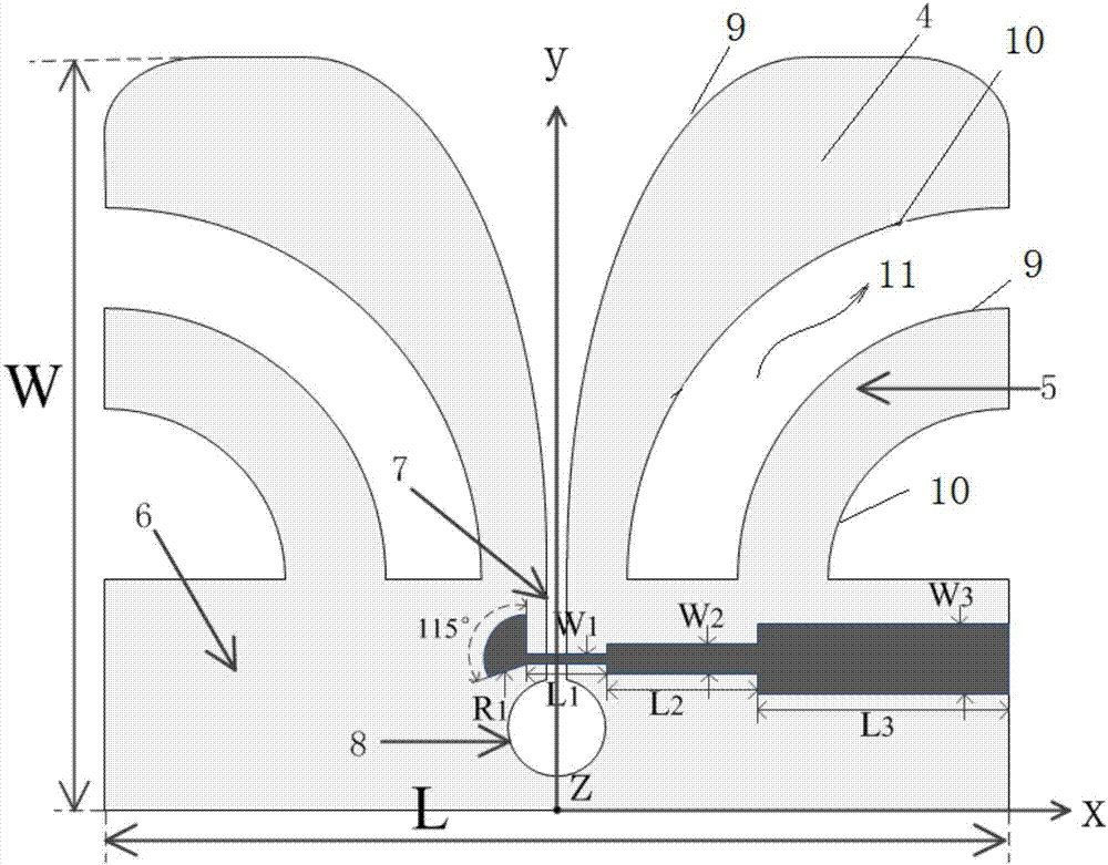 Miniature ultra-wide-band antenna