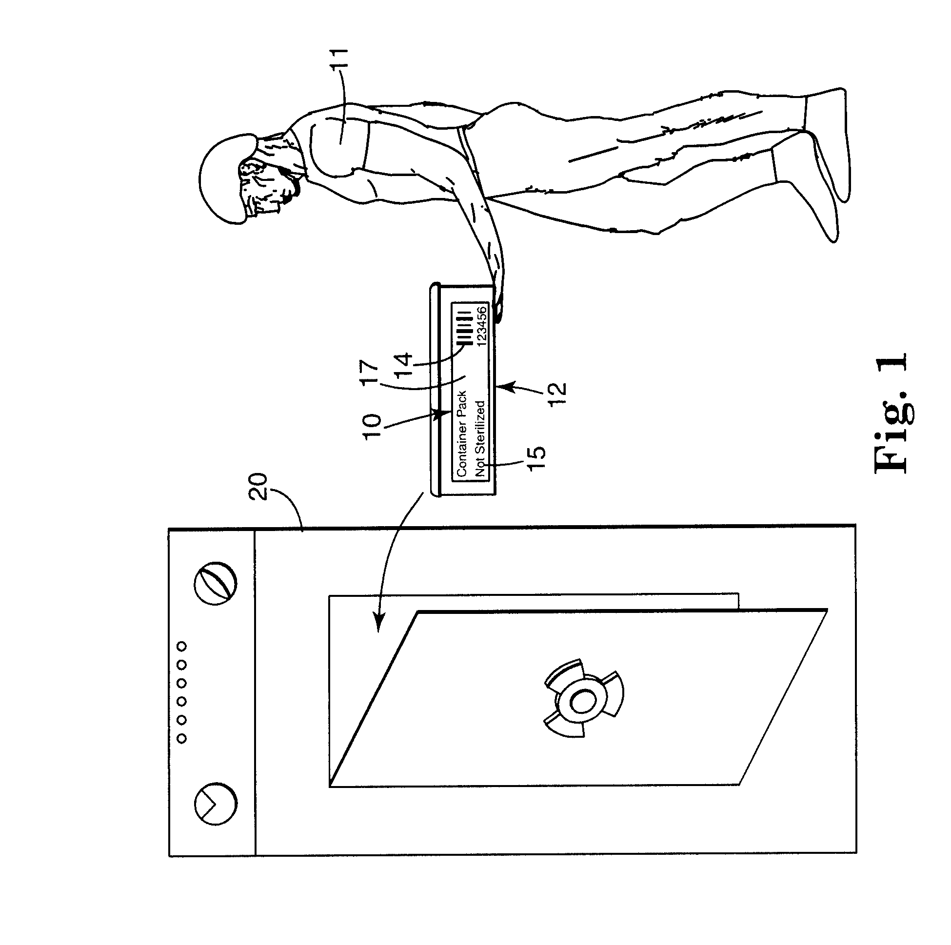 Electronic system for tracking and monitoring articles to be sterilized and associated method