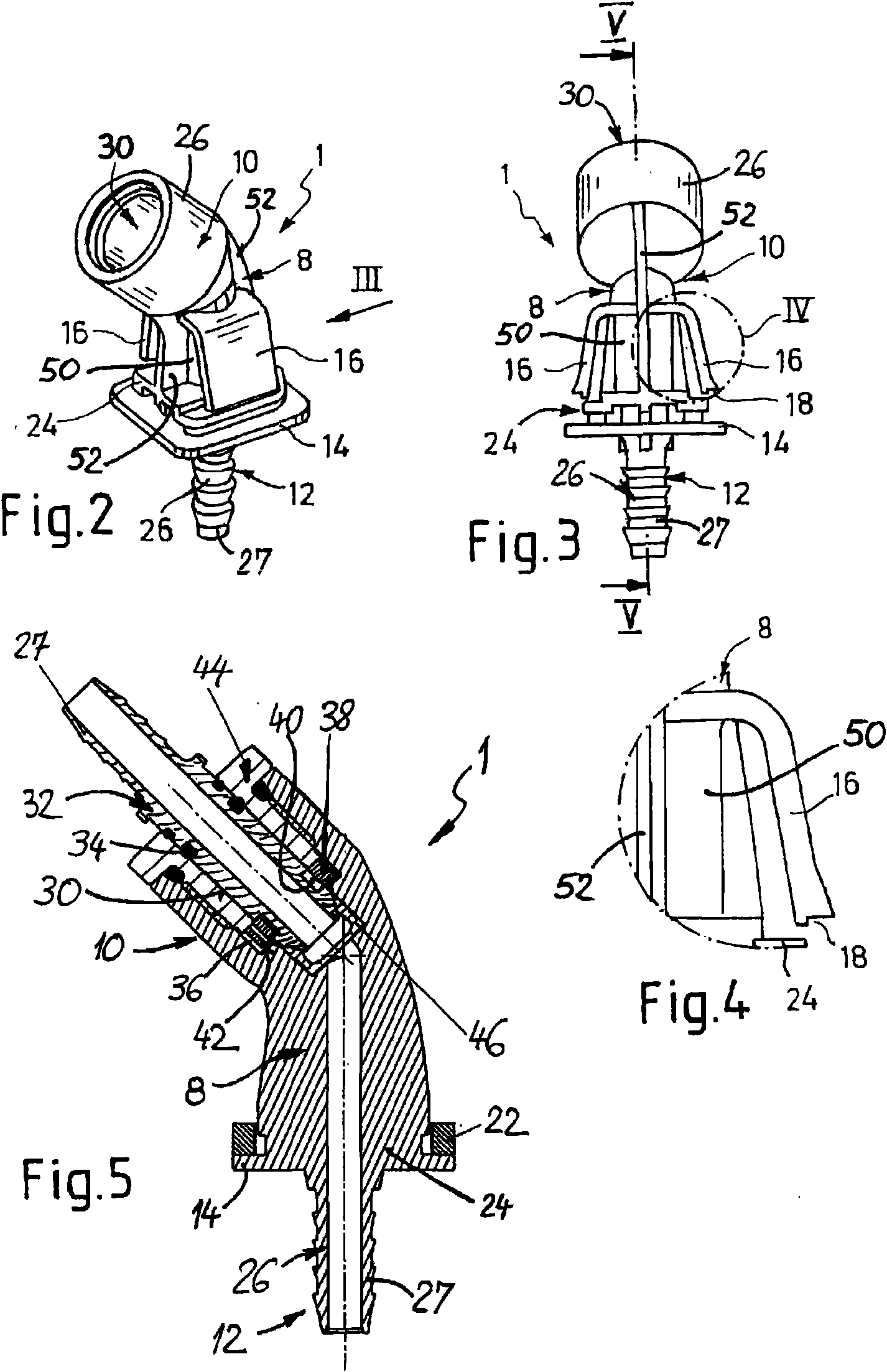 Connecting device for media lines in the region of a wall duct and wall element