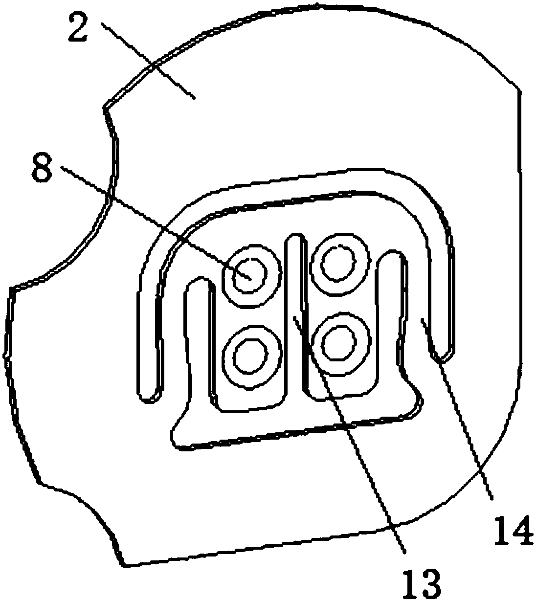 Battery connecting piece with elastic arm fuse function
