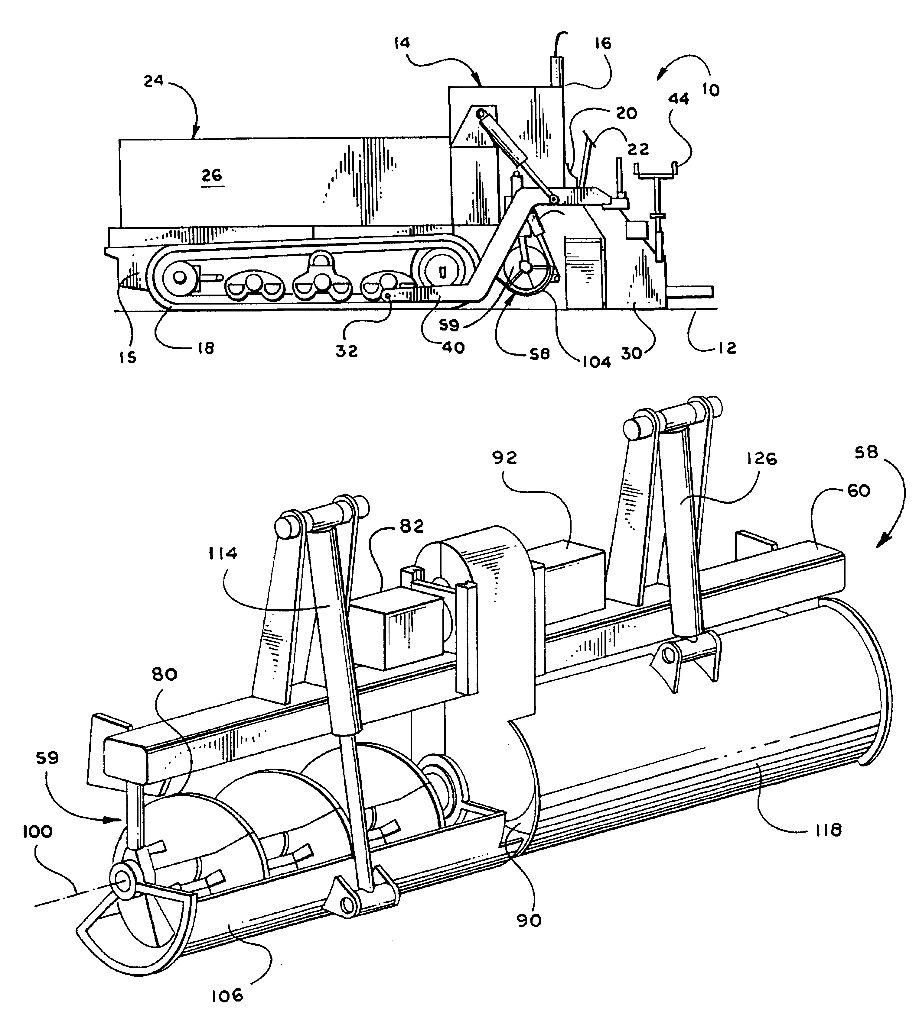 Cut off and strike off mechanism for a paving machine