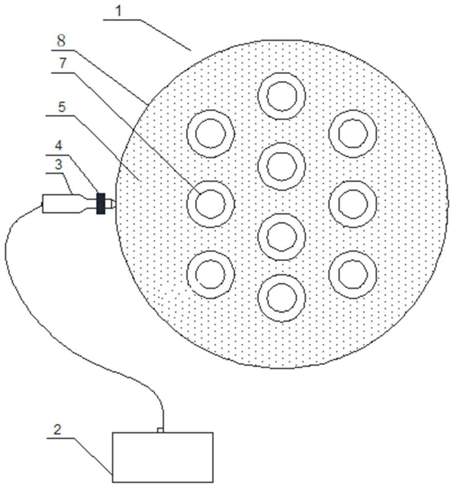 An ultrasonic quenching device capable of on-line decoking and its application