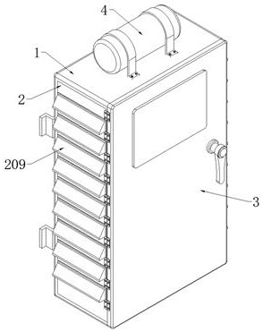 Power control cabinet with self-sealing structure after fire