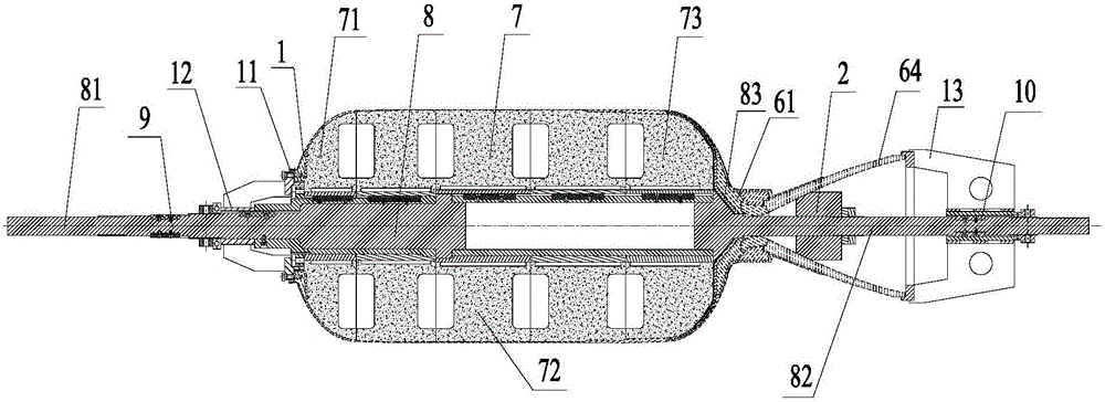 Integral forming method for engine composite shell and spray pipe