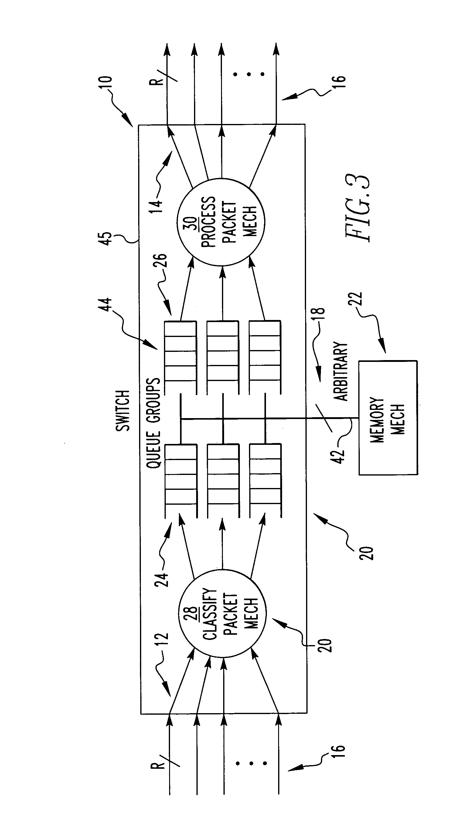 Very wide memory TDM switching system
