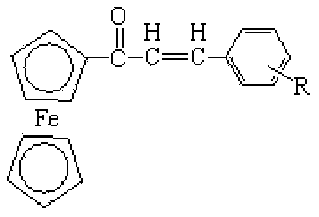 Michael addition product of ferrocene-based chalcone and ethyl acetoacetate and preparation method thereof