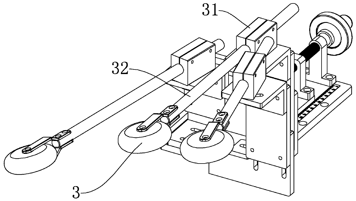 Feeding mechanism of rib collar automatic sewing machine