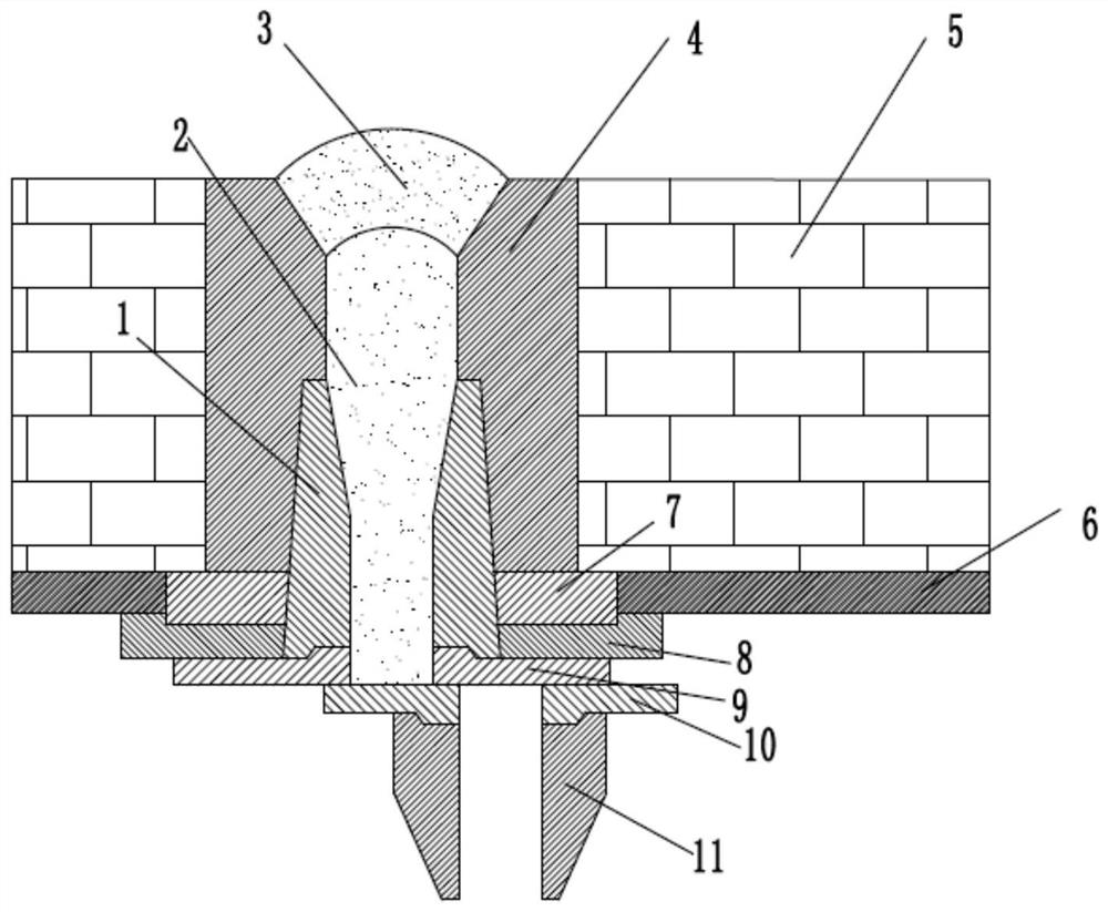 A special drainage sand for high manganese and high aluminum steel and its application method