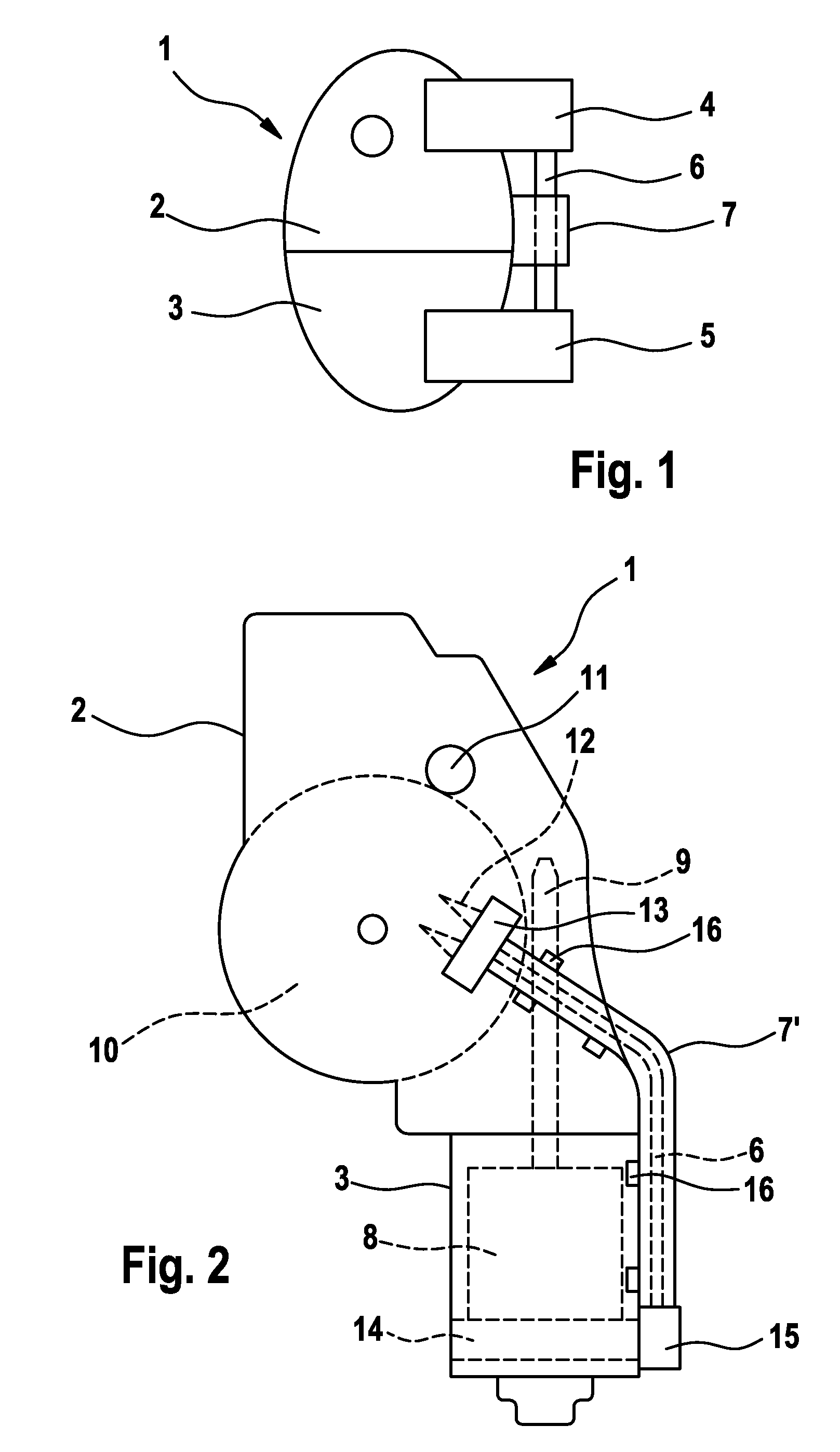 Connection system comprising an external cable guide on wiper motor housings