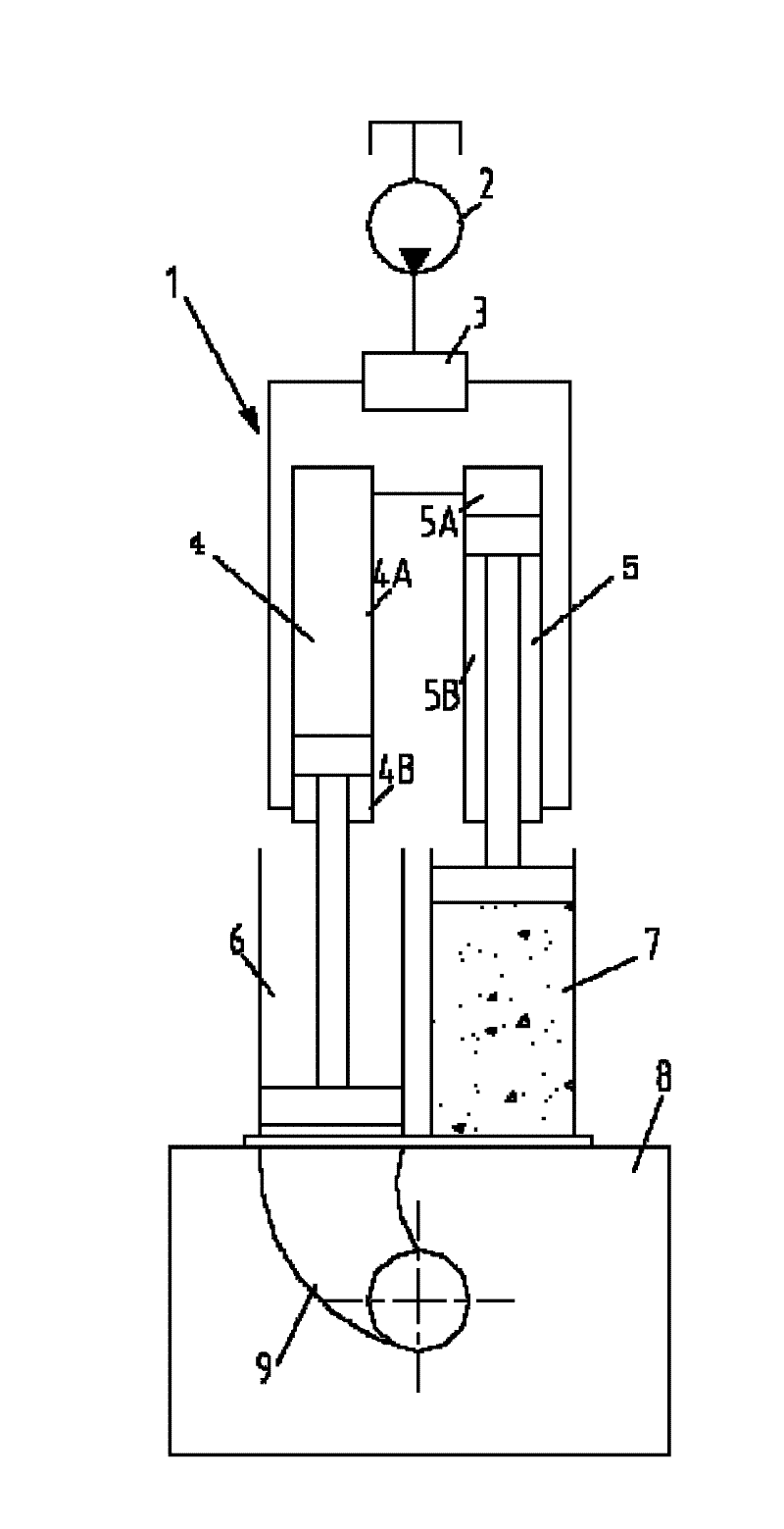 Concrete pumping equipment and reversing control method for pumping oil cylinder of same