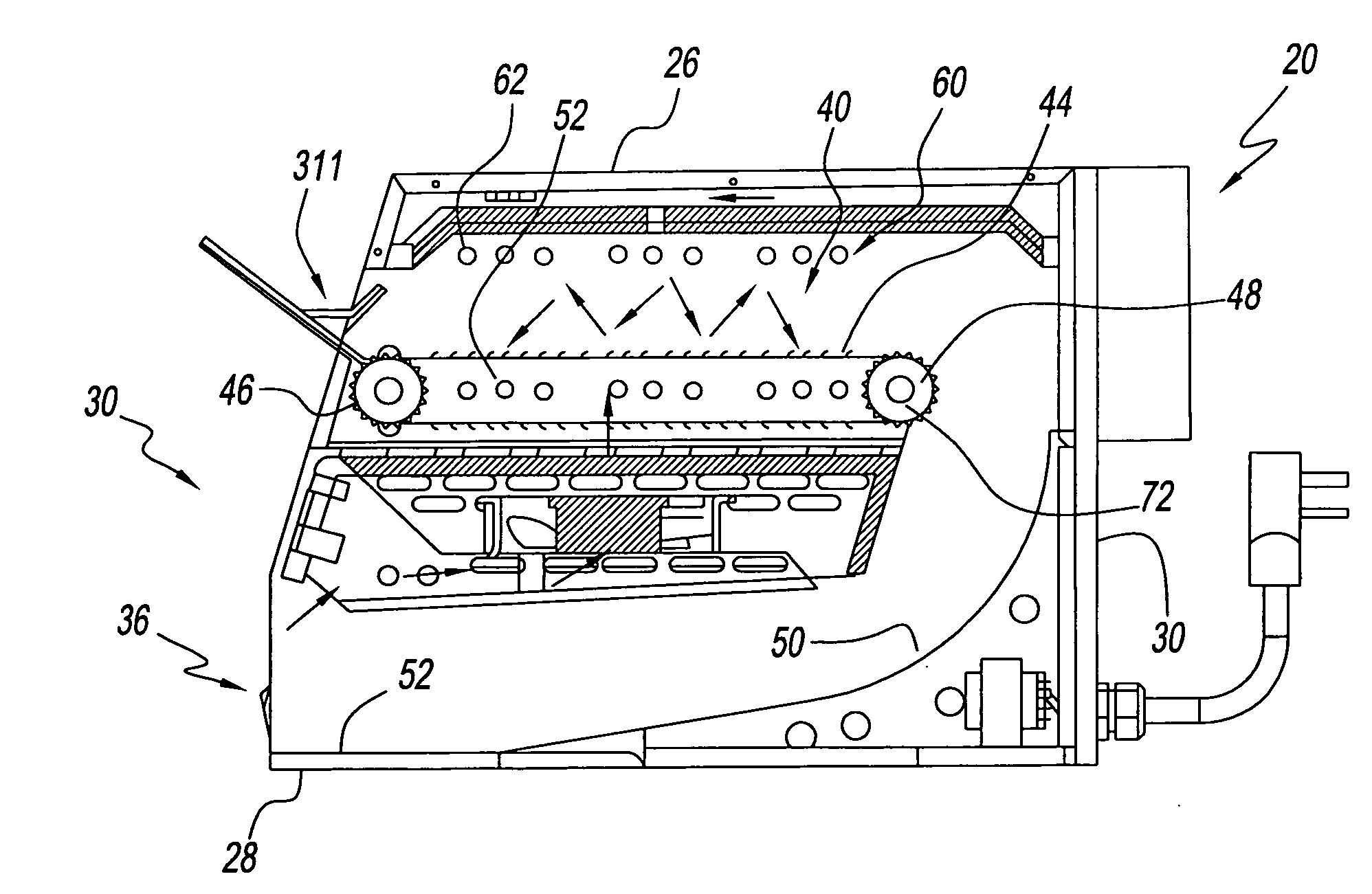 Conveyorized oven and method for uniform cooking