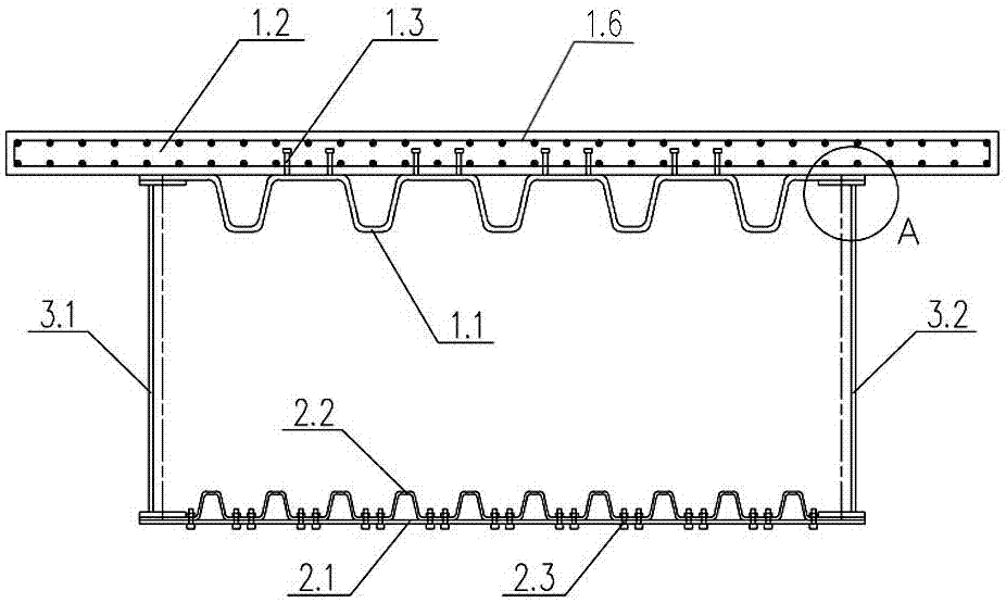 Construction method of total-prefabricated steel-concrete composite structure box girder