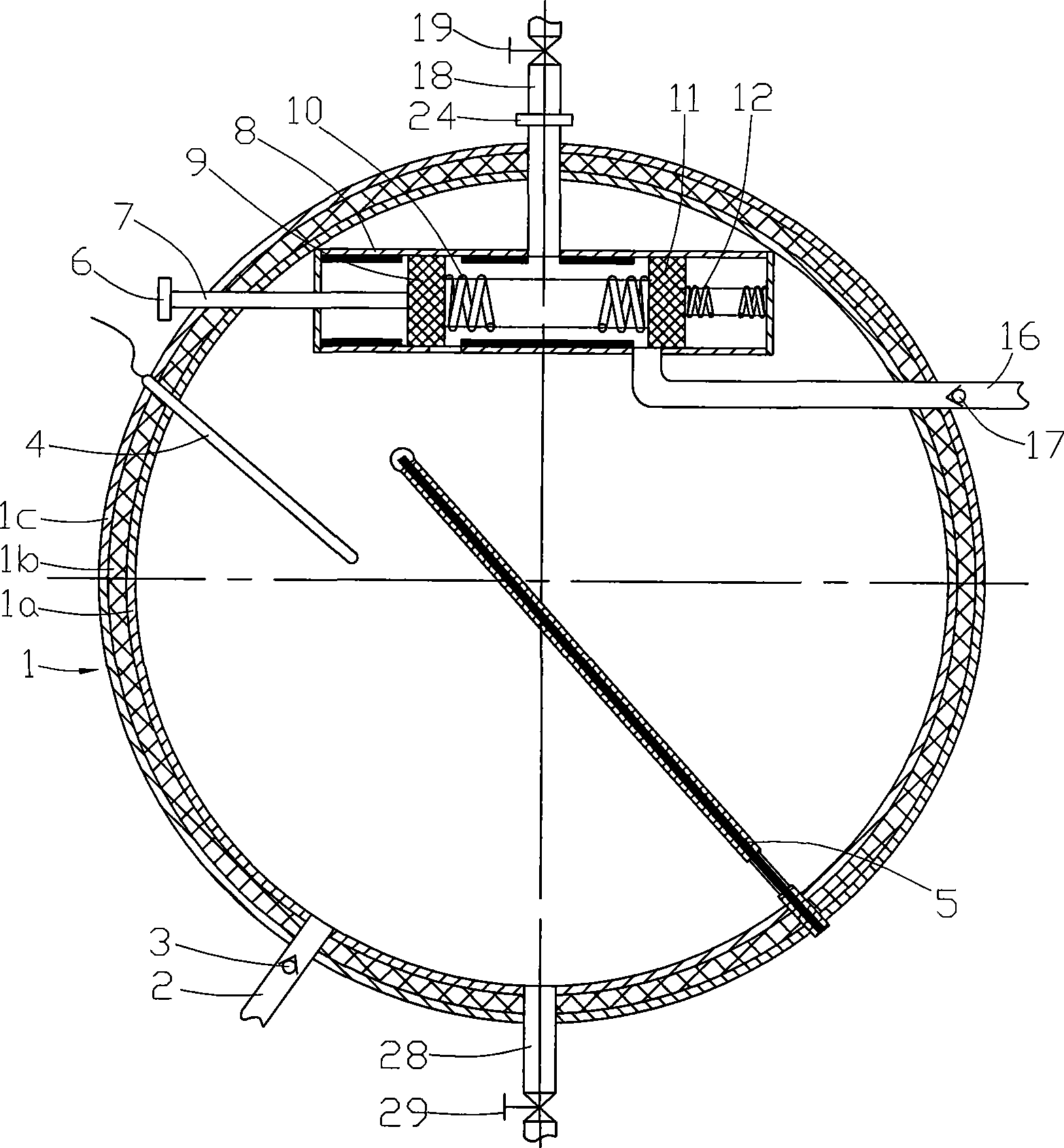 Automatic regulating device for solar water heater