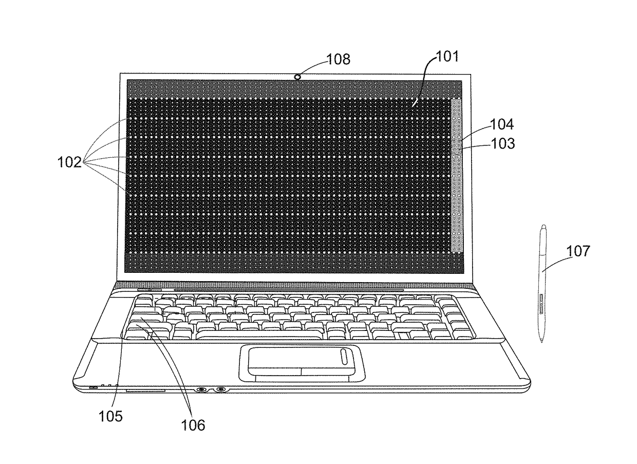 Laptop computer with user interface for blind, and method for using the same