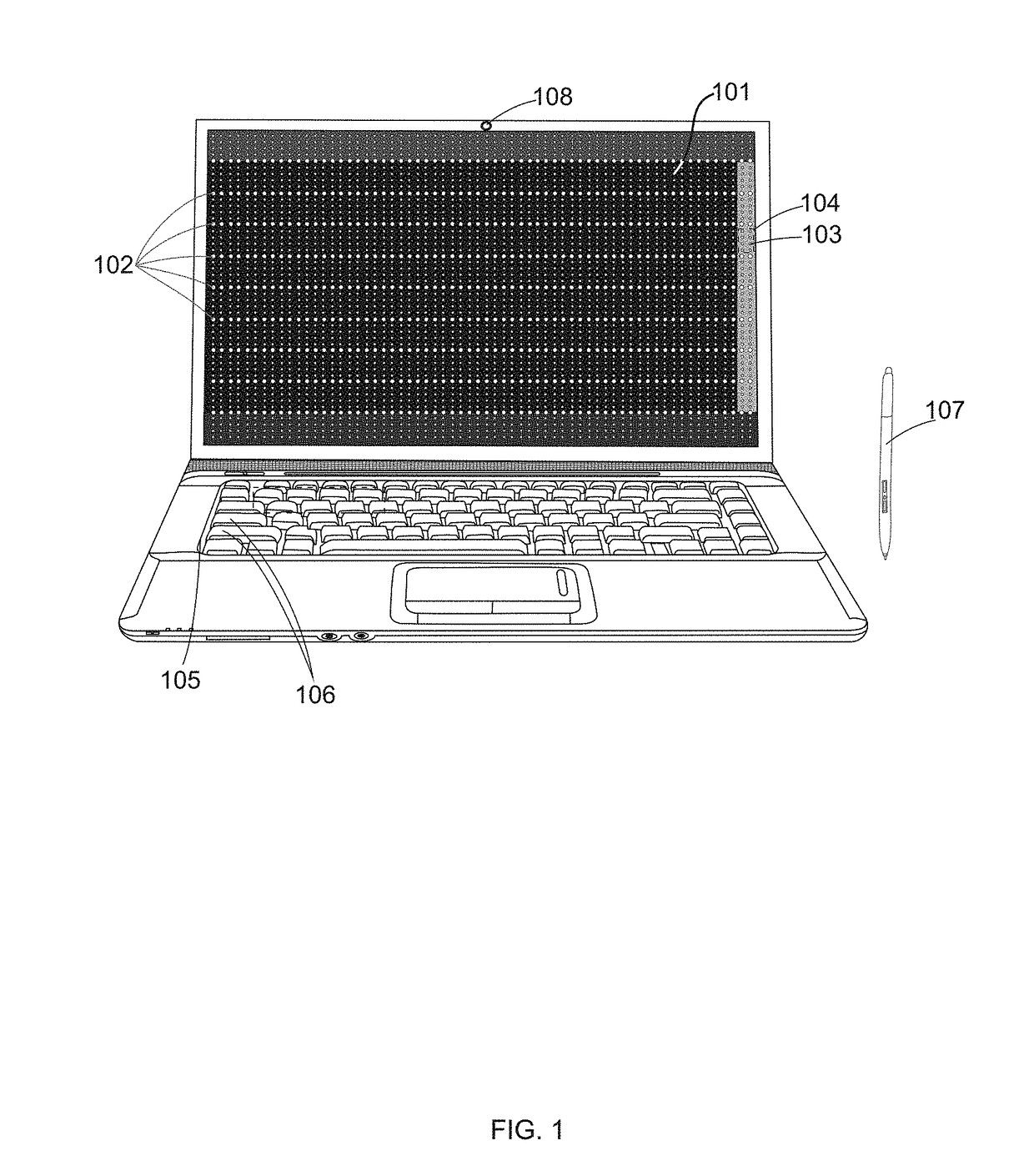 Laptop computer with user interface for blind, and method for using the same