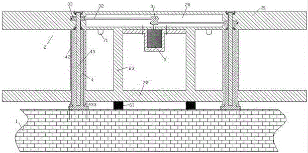 Liftable bridge guardrail structure with lifting warning function