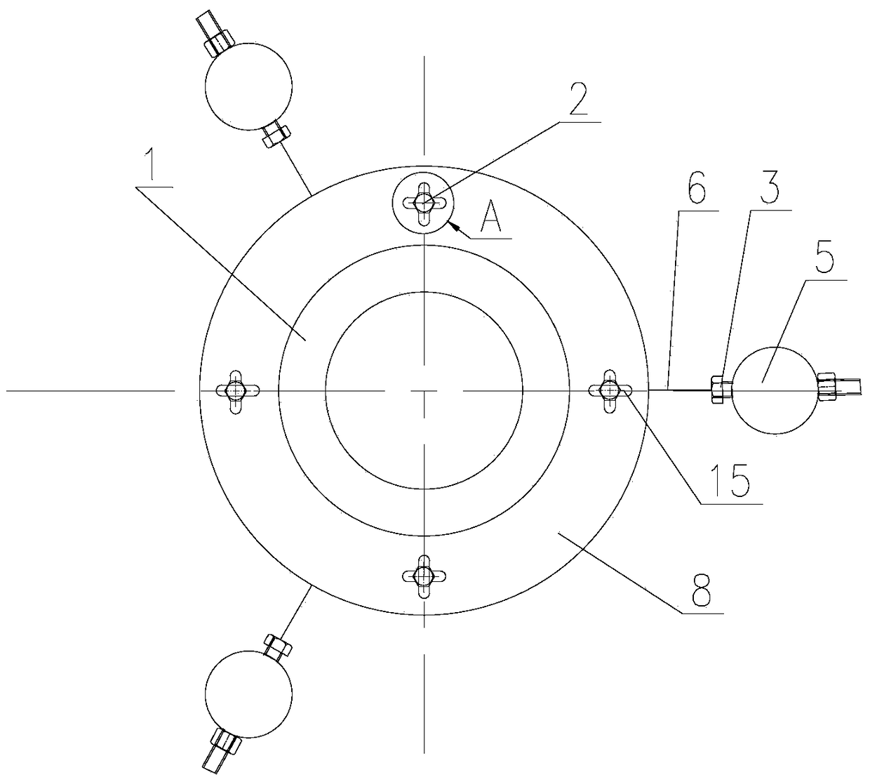 A converter sub-lance centering device and centering method