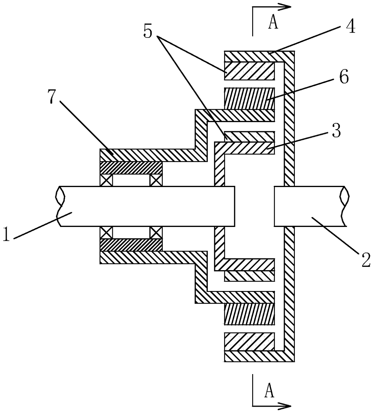 A kind of rare earth permanent magnet transmission clutch