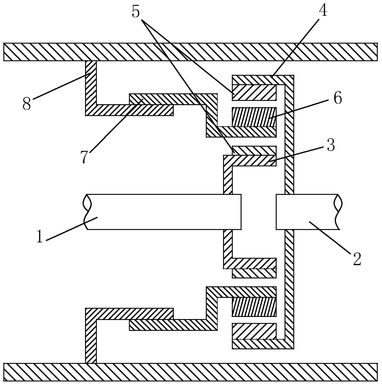 A kind of rare earth permanent magnet transmission clutch