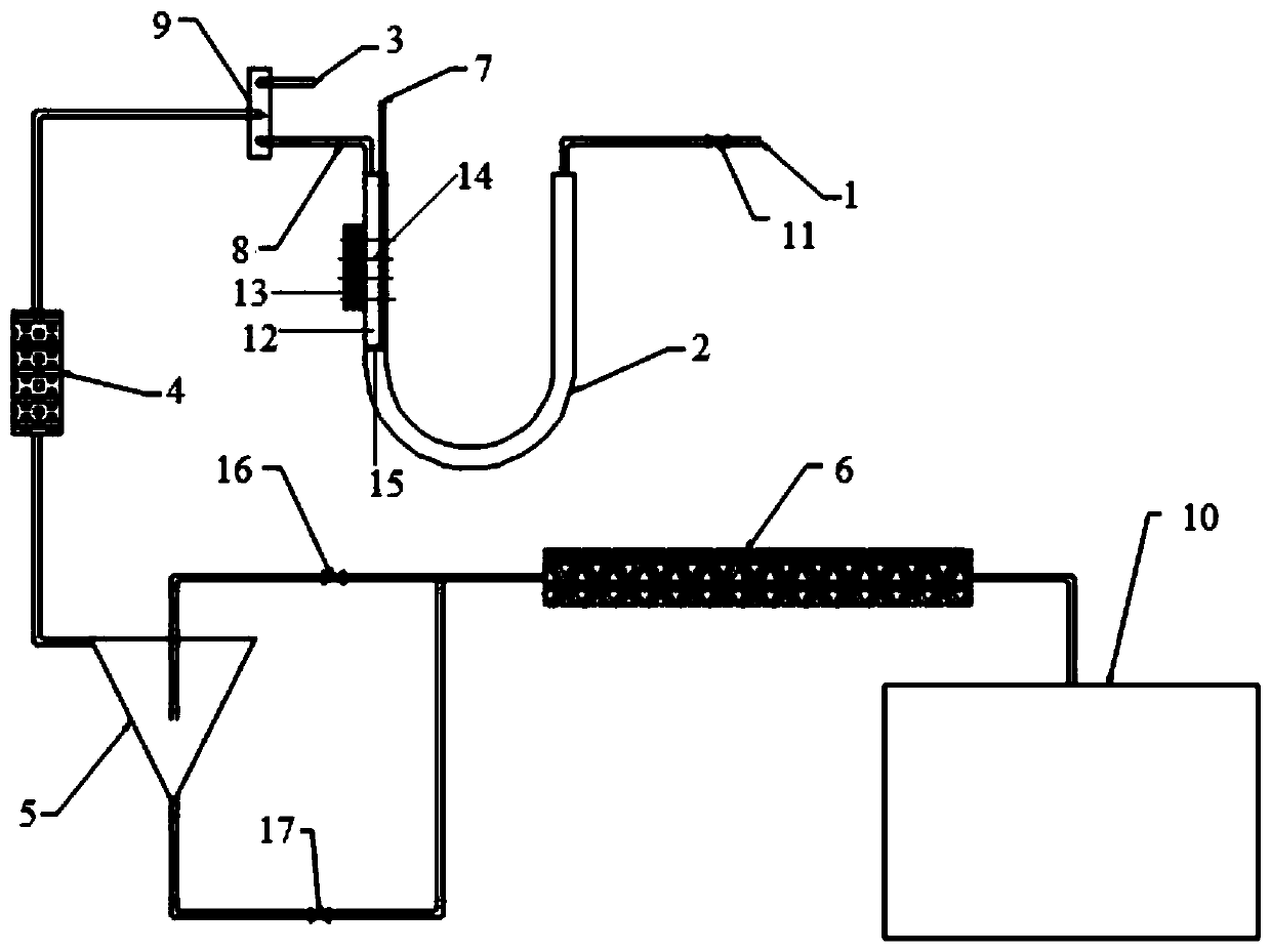 Purging and trapping device of VOCs (volatile organic chemicals) in water and purging and trapping method using purging and trapping device