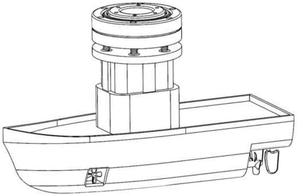 Unmanned transport ship with wave compensation function