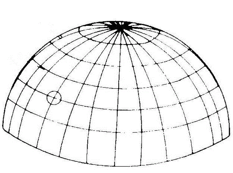 Grid structure based on spherical polyhedron