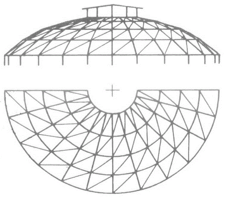 Grid structure based on spherical polyhedron