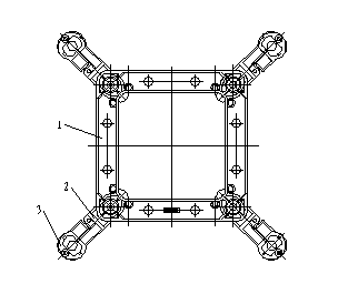 Square frame type damping spacer rod