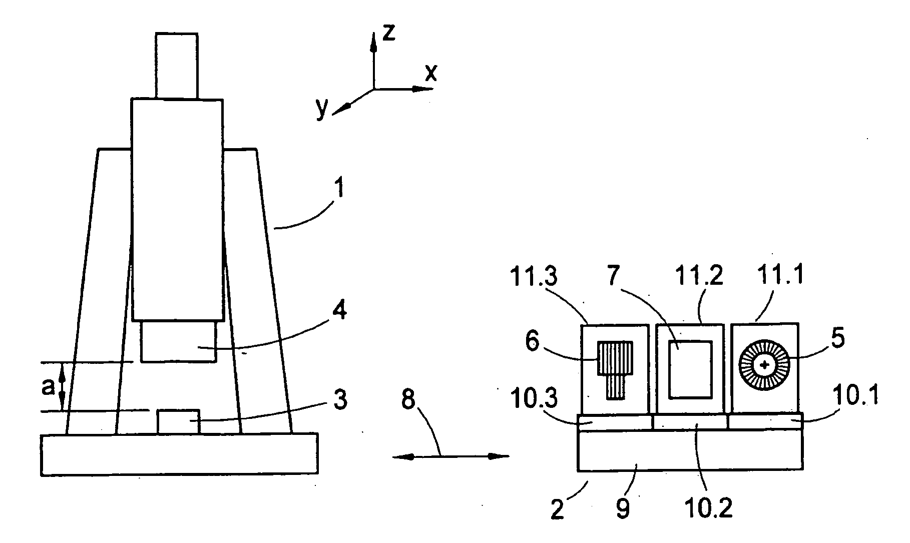 Operating unit for optical imaging devices
