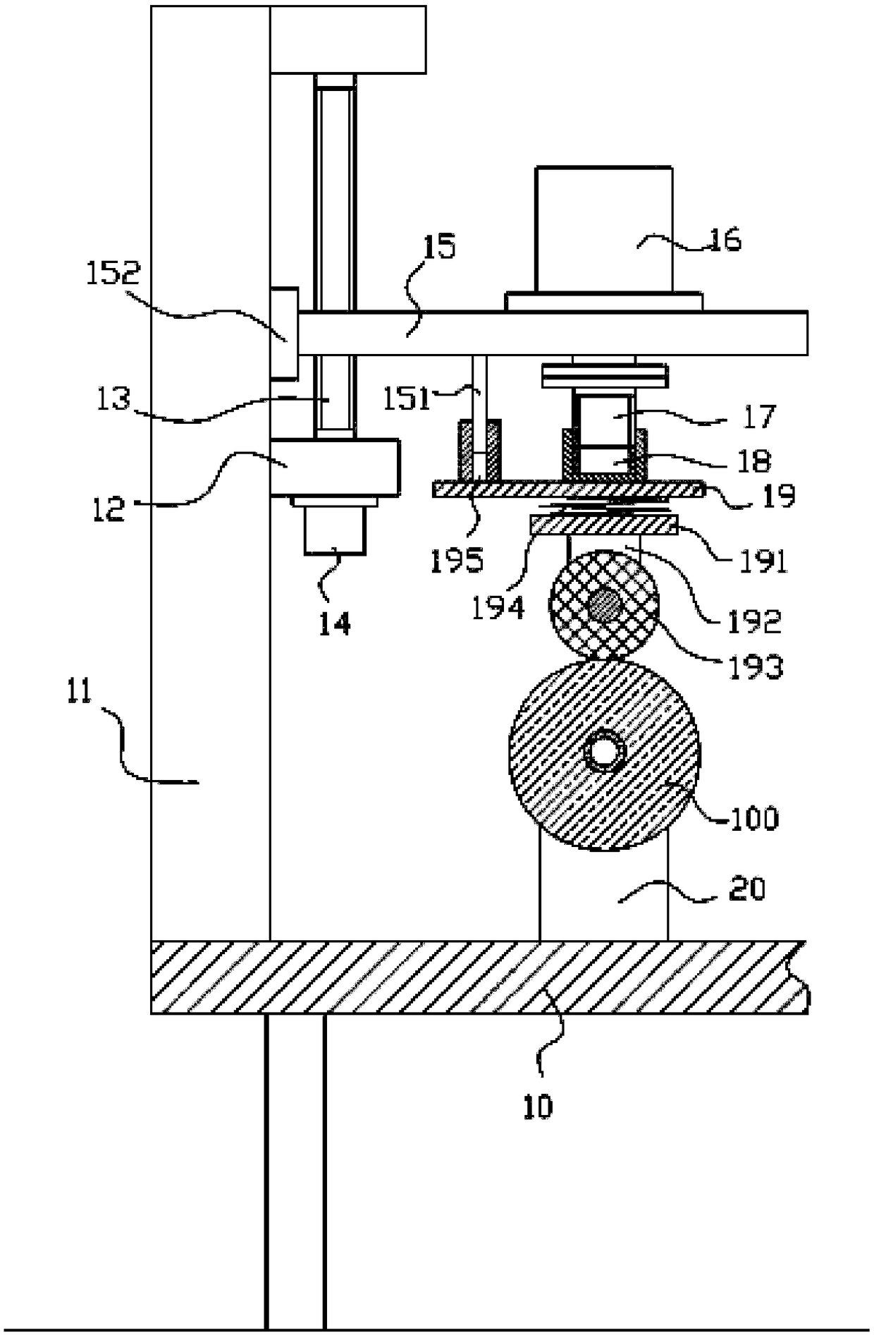 Connecting cloth embossing processing device
