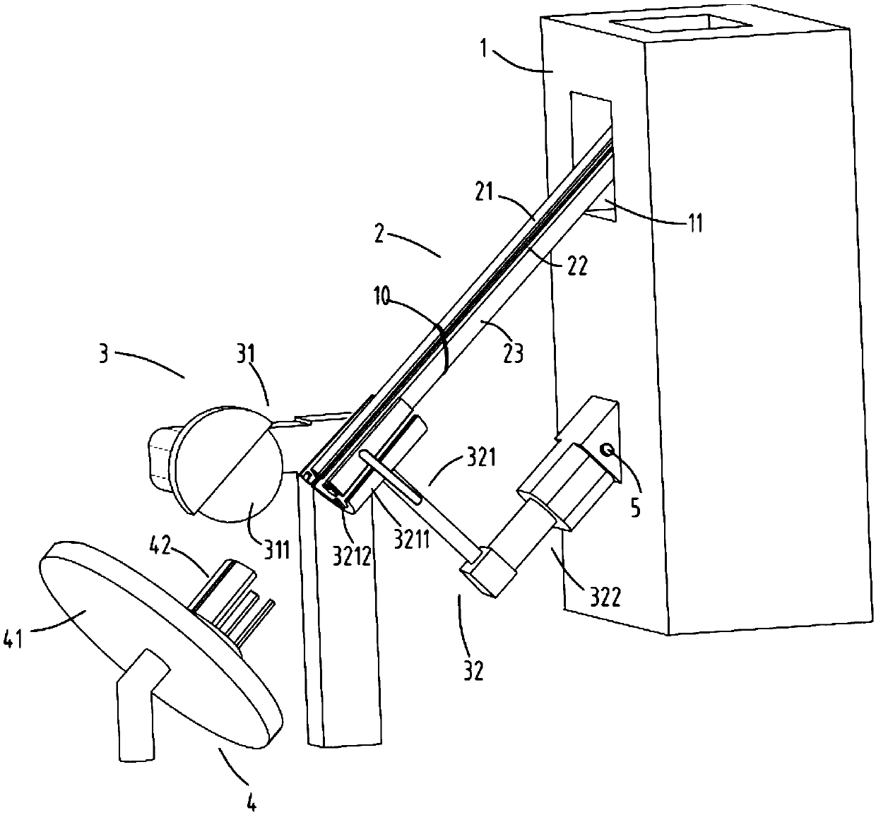 A device for rapid arrangement, grinding, shaping and collection of breaks