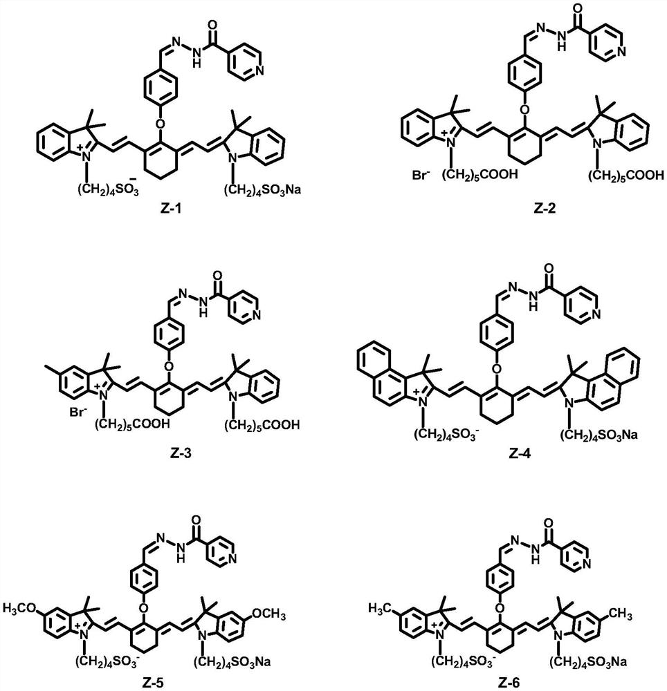 Isoniazid-indole heptamethine coupling compound and its preparation method and application