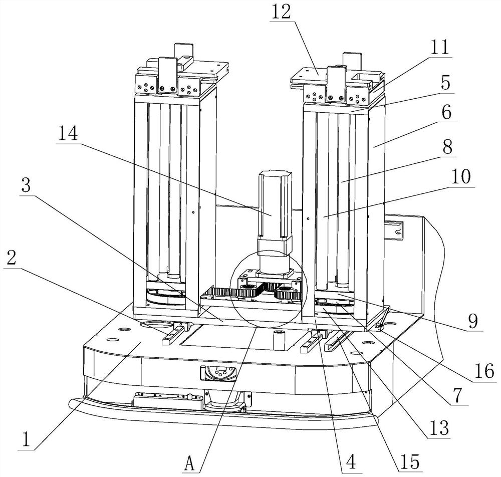 A Rear Axle Adjustment Mechanism of Electric Forklift Cartridge