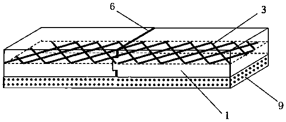 Prefabricated oblique slow bonded prestressed concrete pavement structure