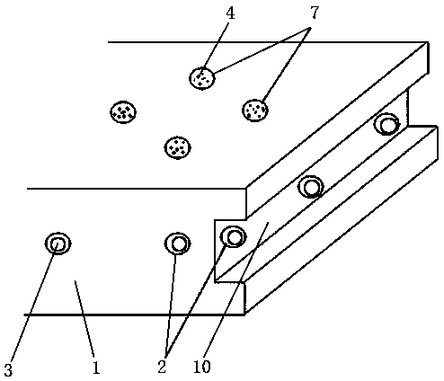 Prefabricated oblique slow bonded prestressed concrete pavement structure