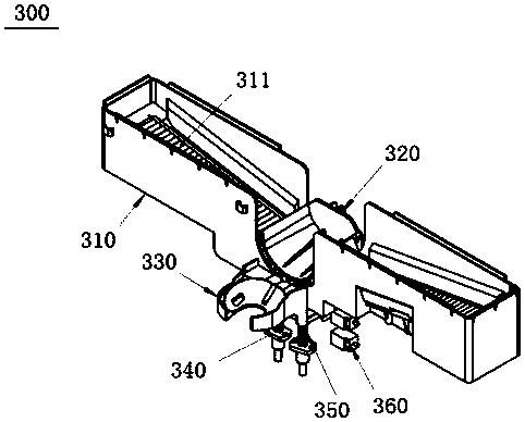 Fruit box drive separation system of automatic juicing equipment and juicing machine