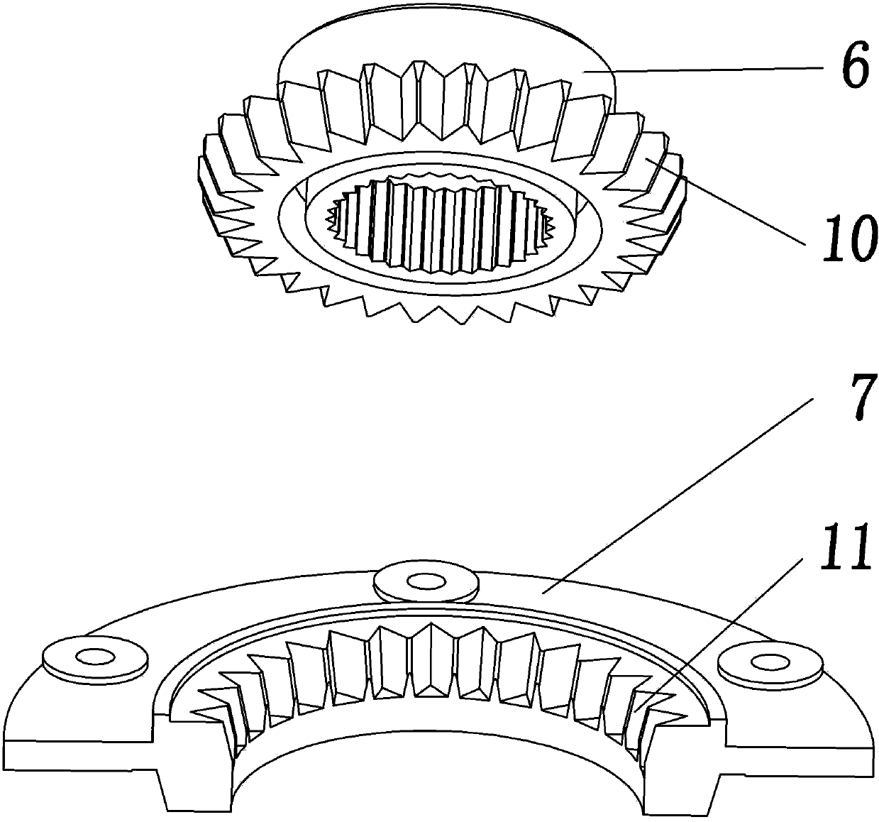 Bipyramid gear clutch driving device of washing machine and control method of bipyramid gear clutch driving device