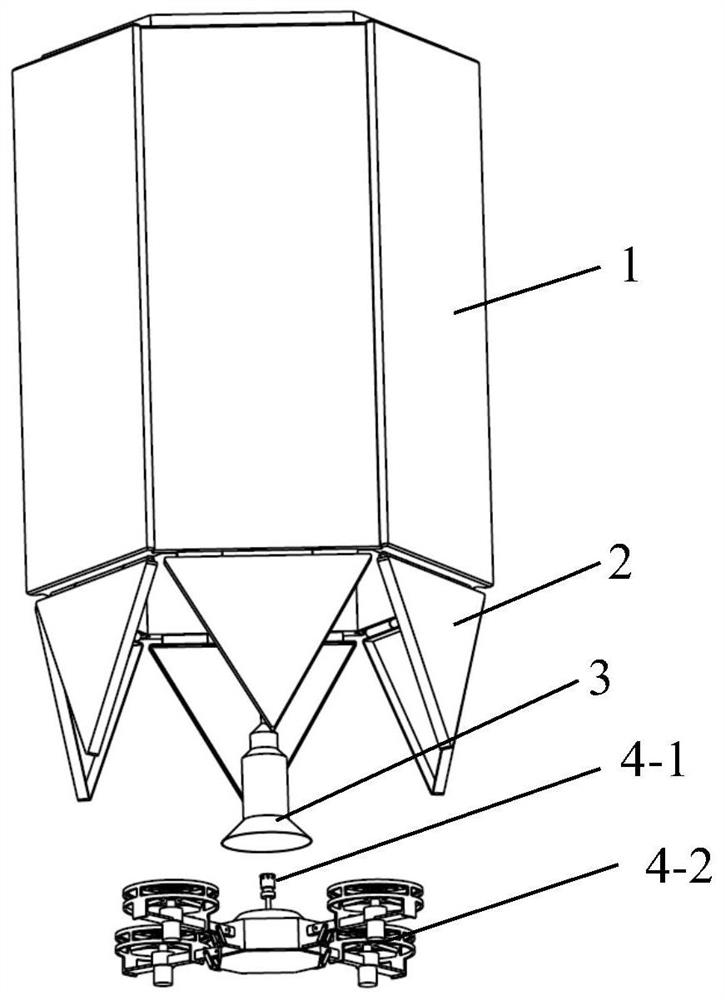 Flower-blooming type openable pod for launching and recovering unmanned aerial vehicle in air