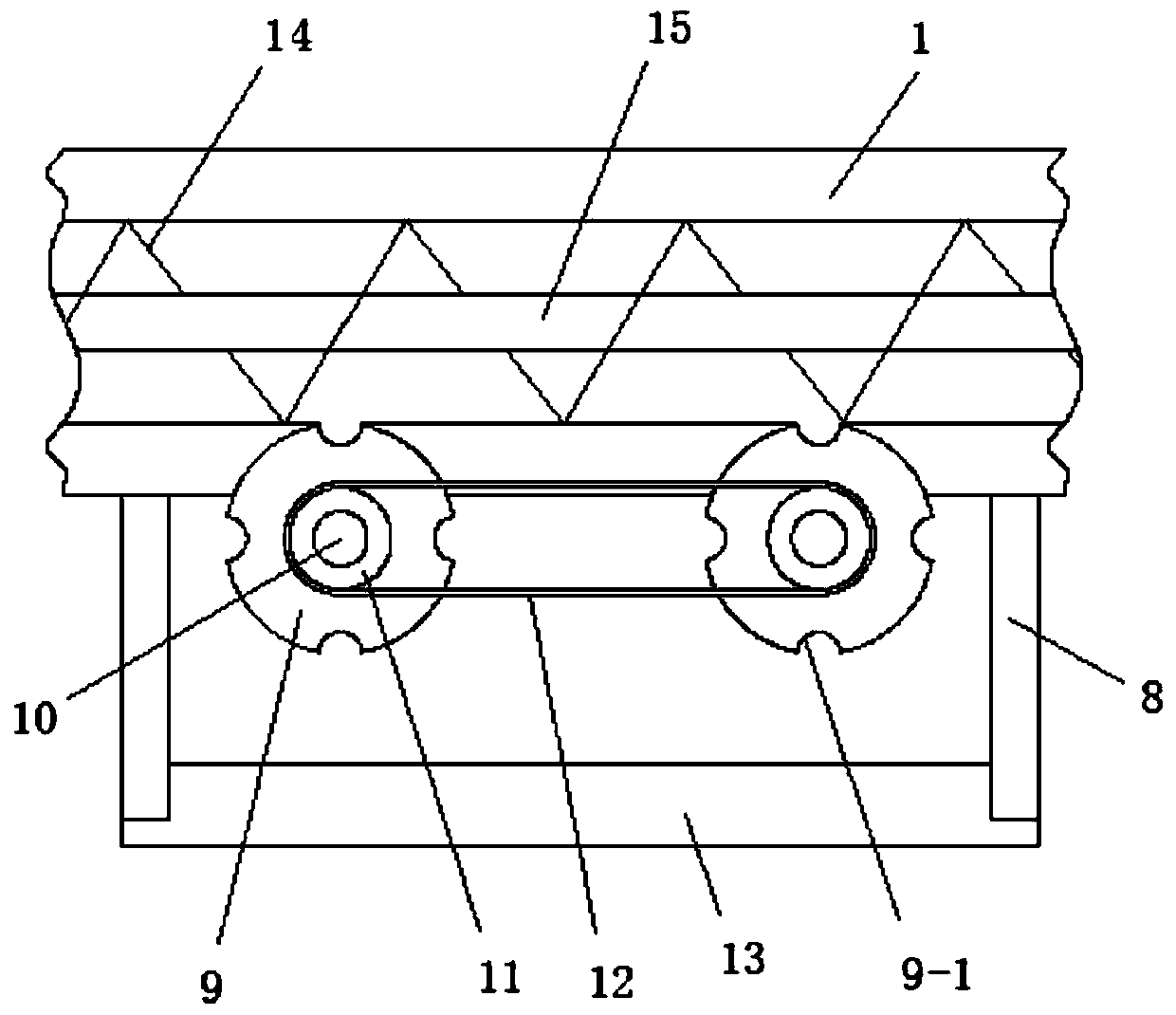 Finished granule conveying and screening device for elastic granule production