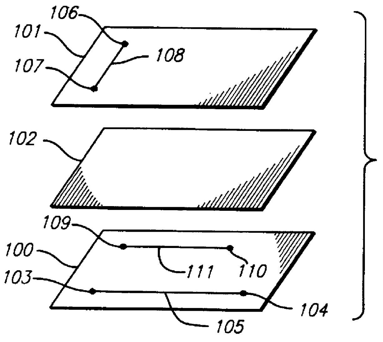 Triangular semiconductor or gate