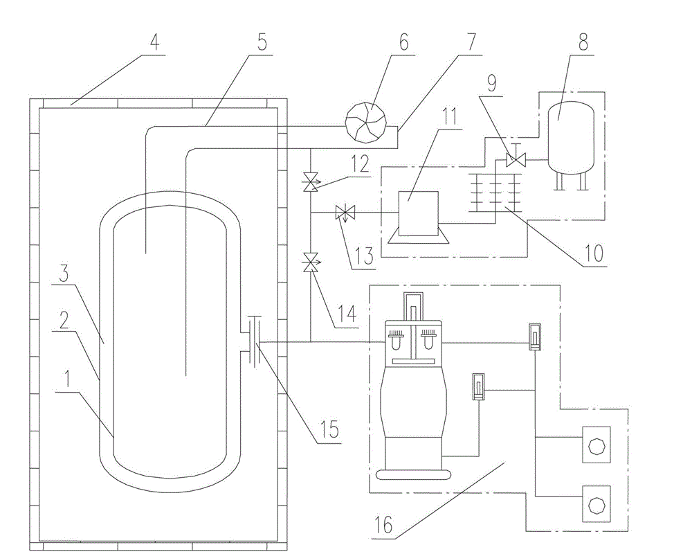 Vacuum-pumping system and vacuum-pumping method for large-capacity low-temperature thermal insulating container