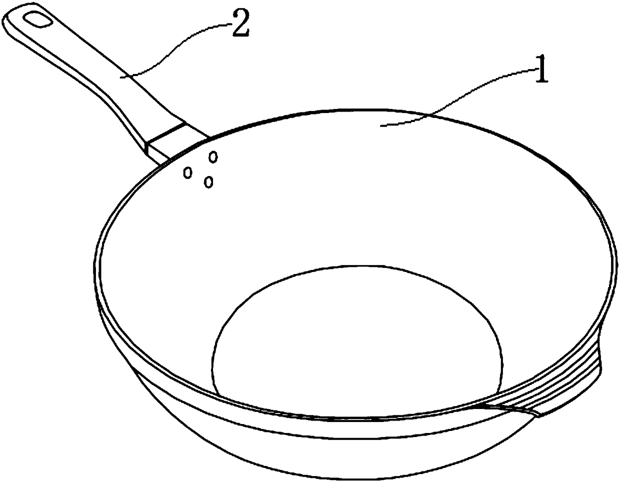 Ceramic wok and production process thereof
