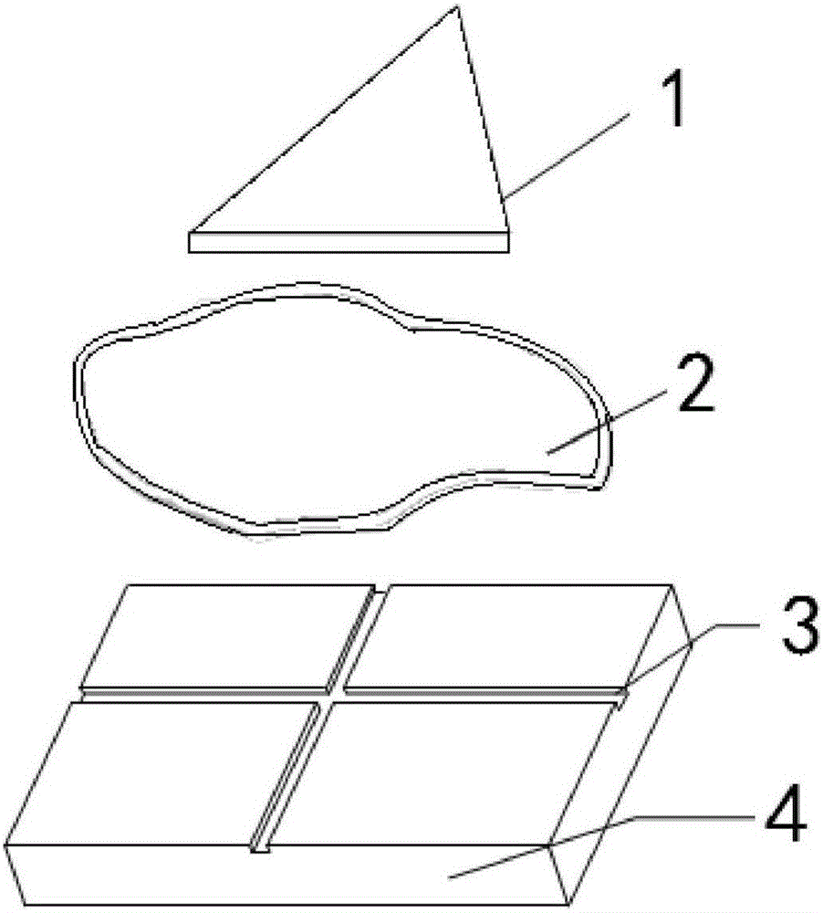 Matrix and welding method for matrix and diamond piece