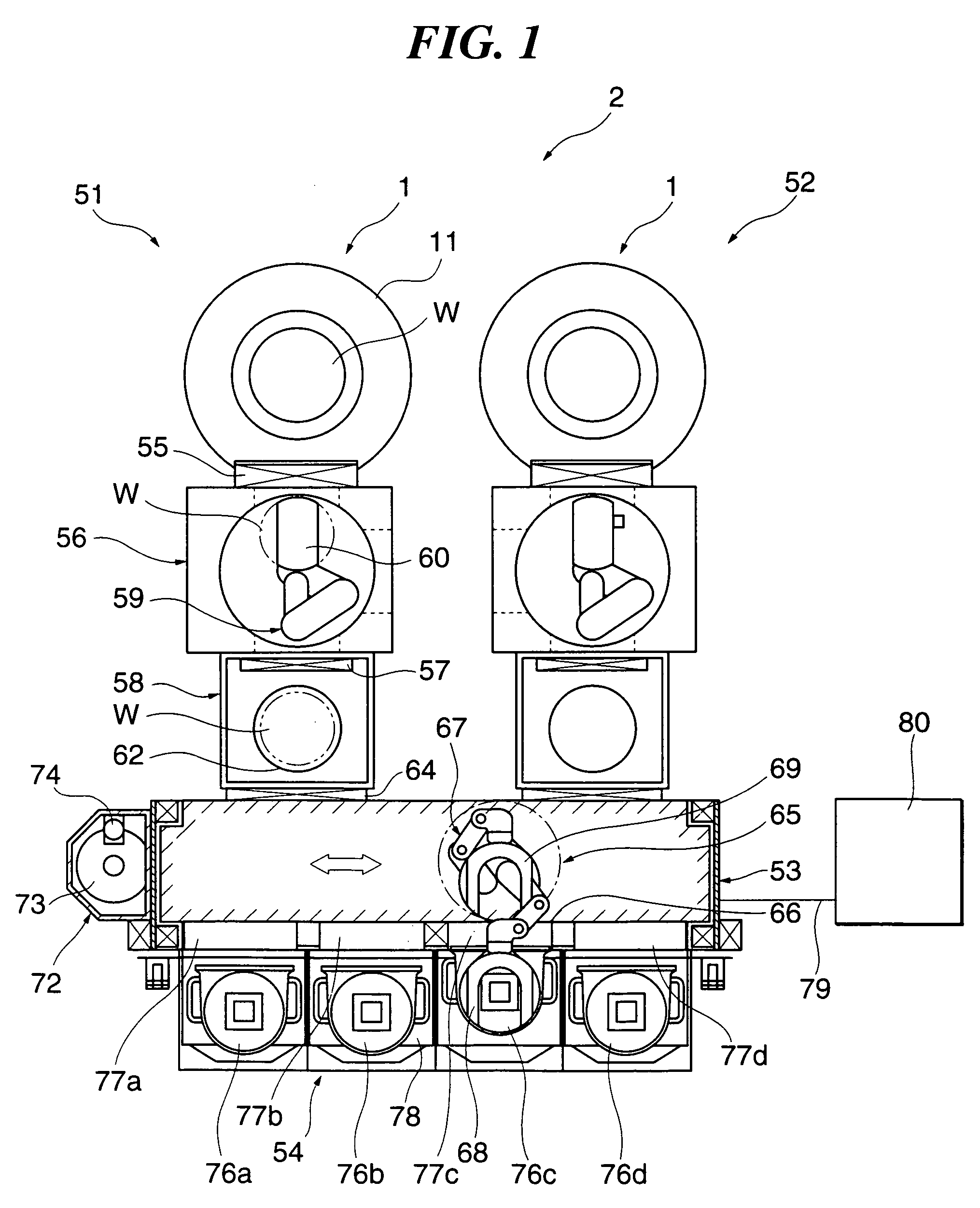 Substrate processing apparatus, control method for the apparatus, and program for implementing the method