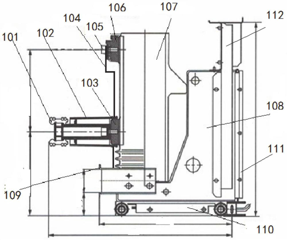 Handcart switch cabinet lower grounding handcart and method