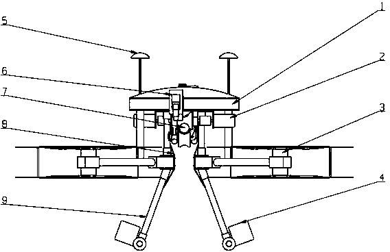 Double-layer multi-rotor transmission line inspection device