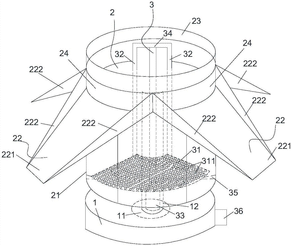 Implementation method of meatball boiling with multidirectional discharging