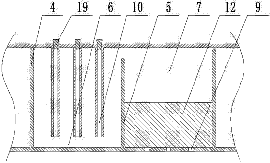 Standpipe structural board pre-embedded double-eccentric water-sealing-pipe type odor-resistant hydrops processor